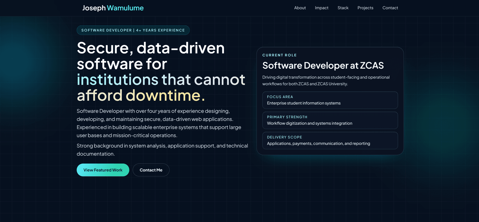 Personal Portfolio Website preview
